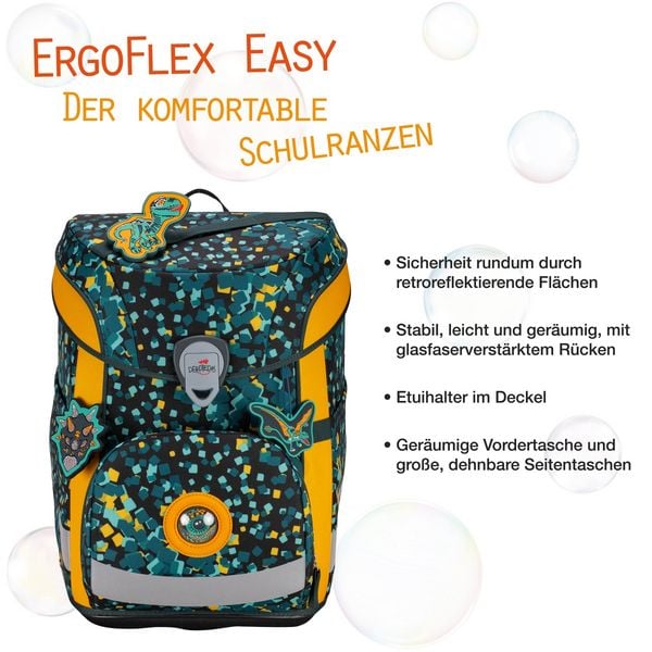 Produktbild: DerDieDas Schulranzen Set ErgoFlex Easy, Schulranzen Set, 5tlg, Dino Time