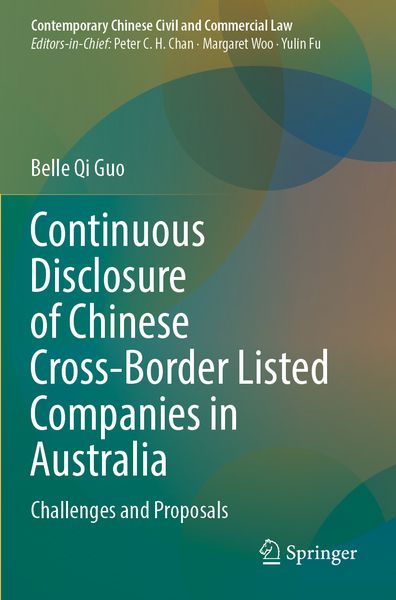 Produktbild: Continuous Disclosure of Chinese Cross-Border Listed Companies in Australia