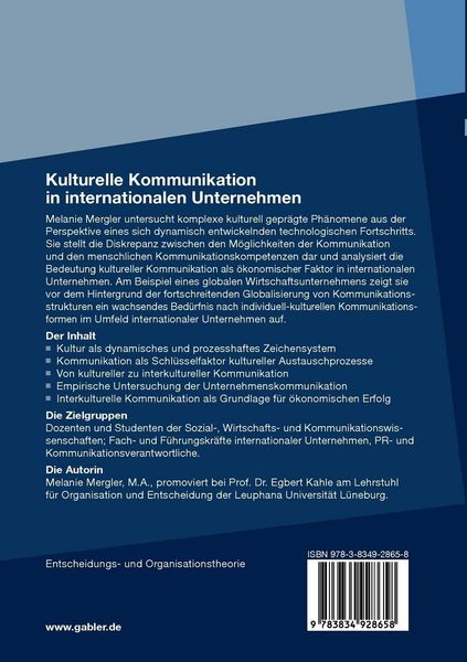 Produktbild: Kulturelle Kommunikation in internationalen Unternehmen