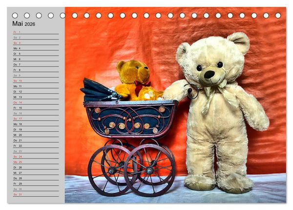 Produktbild: TEDDYB&Auml;R, OH TEDDYB&Auml;R... (Tischkalender 2026 DIN A5 quer), CALVENDO Monatskalender
