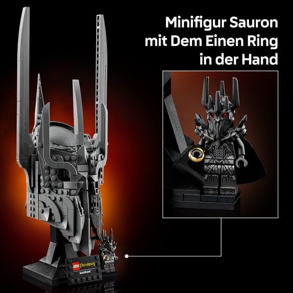 Produktbild: LEGO Icons 11373 Der Herr der Ringe: Saurons Helm, Modellbau f&uuml;r Fans