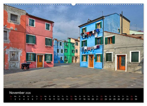 Produktbild: Die bunten H&auml;user von Burano (Wandkalender 2026 DIN A2 quer), CALVENDO Monatskalender