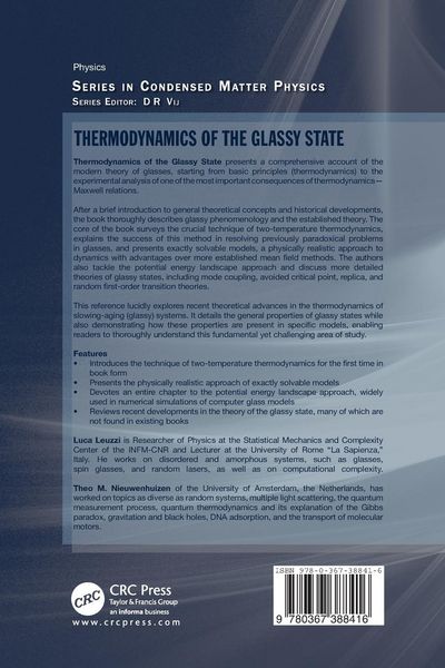 Produktbild: Thermodynamics of the Glassy State