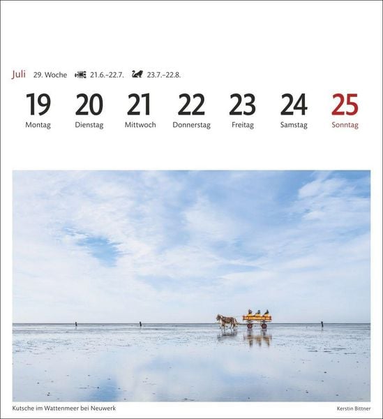 Produktbild: Nordseek&uuml;ste Sehnsuchtskalender 2027 - Wochenkalender mit 53 Postkarten