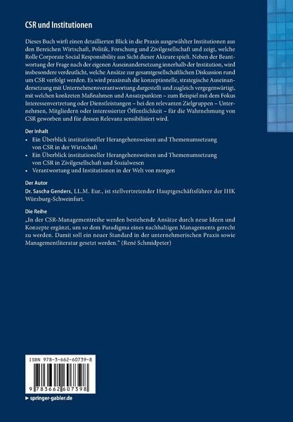 Produktbild: CSR und Institutionen