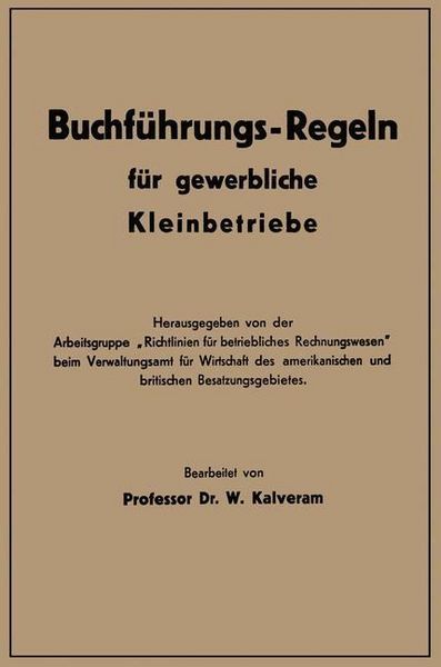 Produktbild: Buchf&uuml;hrungs-Regeln f&uuml;r gewerbliche Kleinbetriebe