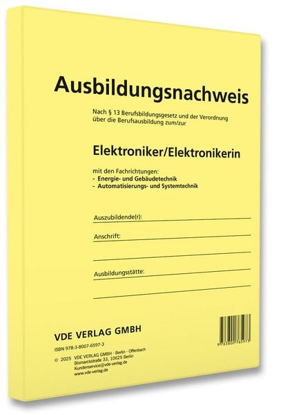 Produktbild: Ausbildungsnachweis Elektroniker/Elektronikerin