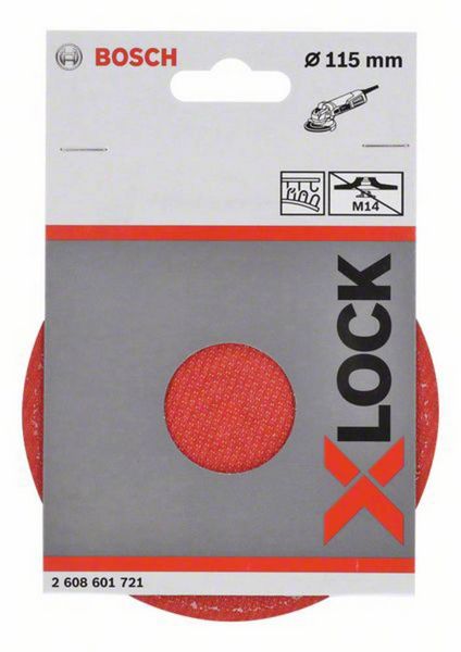 Produktbild: Bosch Accessories X-LOCK St&uuml;tzteller, mit Klettverschluss 115mm 2608601721