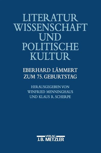 Produktbild: Literaturwissenschaft und politische Kultur