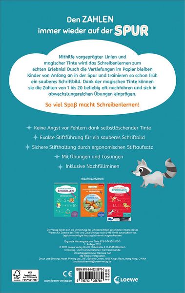 Produktbild: Schreiben lernen mit Spurrillen und Zauberstift - Zahlen
