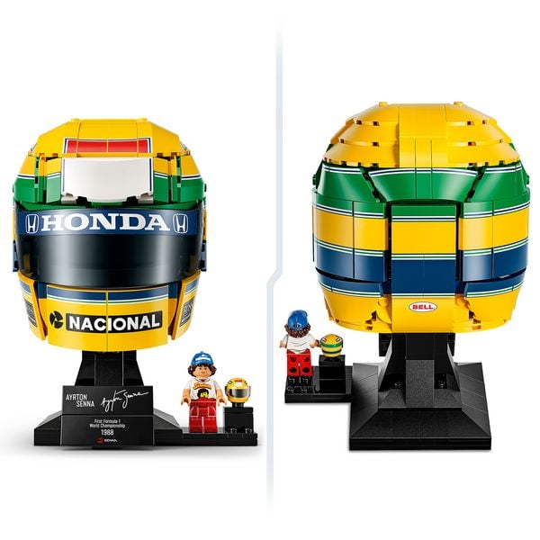 Produktbild: LEGO Editions Ayrton Senna Helm F1 Fanartikel Modellbausatz 43024