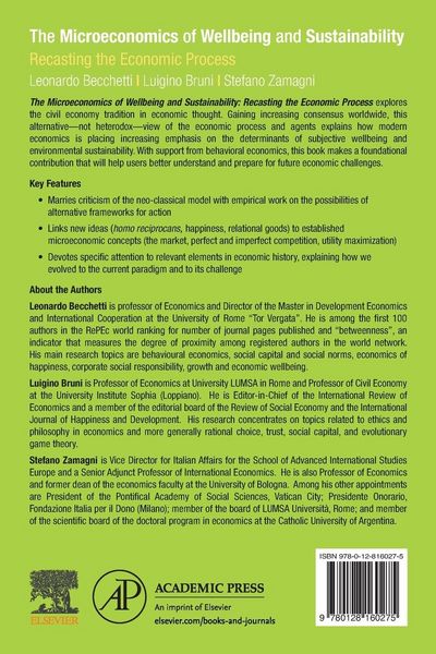 Produktbild: The Microeconomics of Wellbeing and Sustainability