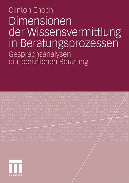 Produktbild: Dimensionen der Wissensvermittlung in Beratungsprozessen