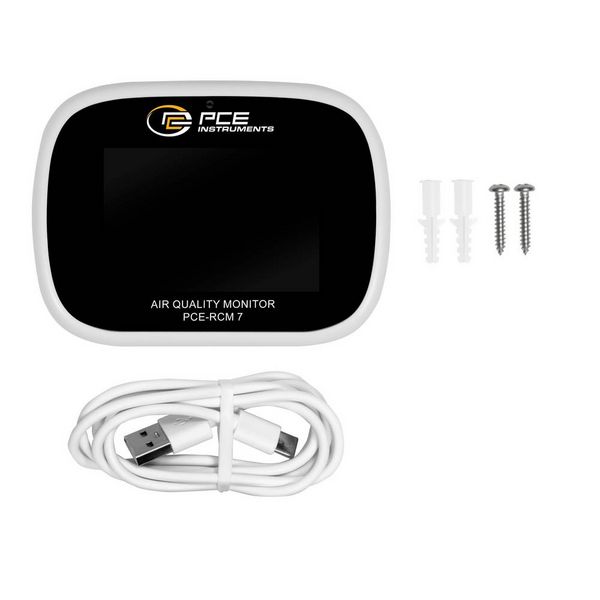 Produktbild: Kohlendioxid-Messger&auml;t PCE Instruments PCE-RCM 7 CO2 mit Temperaturmessfunktion, mit USB-Schnittstelle