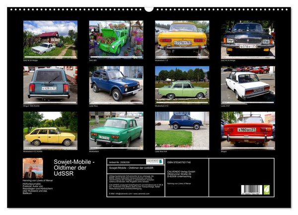Produktbild: Sowjet-Mobile - Oldtimer der UdSSR (Wandkalender 2026 DIN A2 quer), CALVENDO Monatskalender