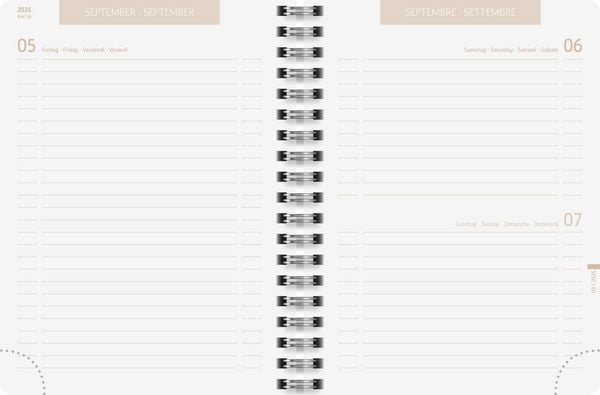 Produktbild: BRUNNEN Schülerkalender (2025/2026) "Naturality", 1 Seite = 1 Tag, A6, 352 Seiten, Textil-Einband