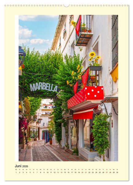 Produktbild: Marbella - Andalusien (Wandkalender 2026 DIN A2 hoch), CALVENDO Monatskalender