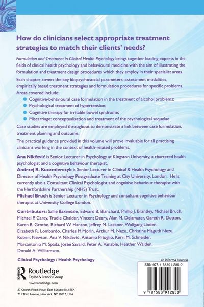 Produktbild: Formulation and Treatment in Clinical Health Psychology