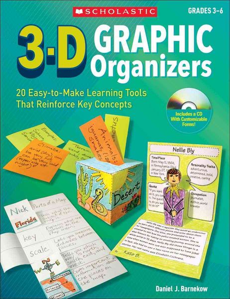 Produktbild: 3-D Graphic Organizers: 20 Easy-To-Make Learning Tools That Reinforce Key Concepts