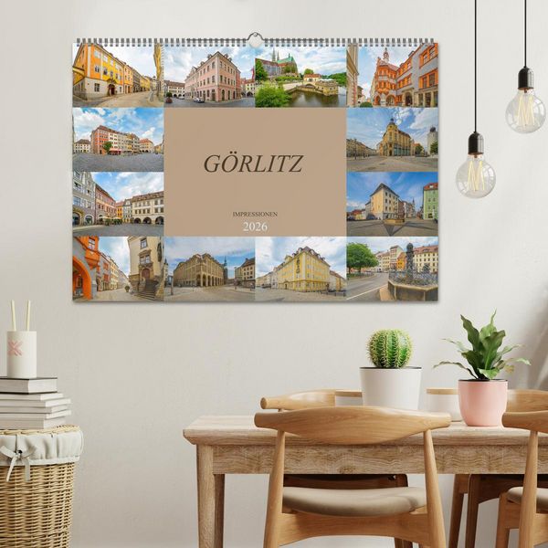 Produktbild: G&ouml;rlitz Impressionen (Wandkalender 2026 DIN A2 quer), CALVENDO Monatskalender