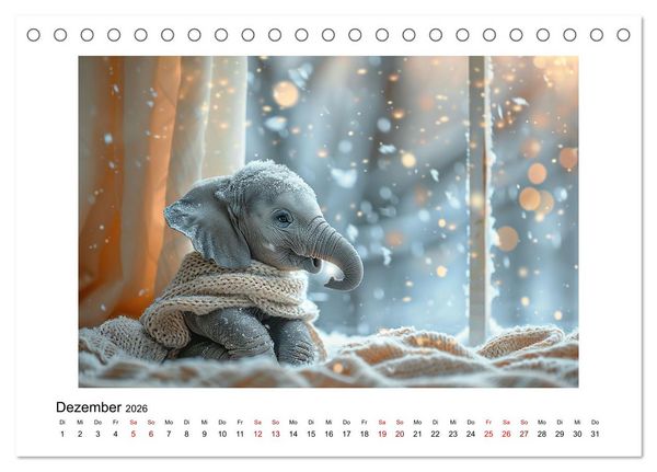 Produktbild: Elefantastisch (Tischkalender 2026 DIN A5 quer), CALVENDO Monatskalender