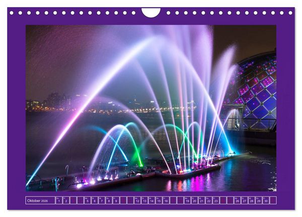 Produktbild: Metropolen - Asiens sch&ouml;nste St&auml;dte bei Nacht (Wandkalender 2026 DIN A4 quer), CALVENDO Monatskalender