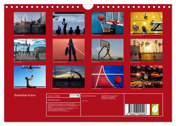 Produktbild: Basketball Action (Wandkalender 2026 DIN A4 quer), CALVENDO Monatskalender