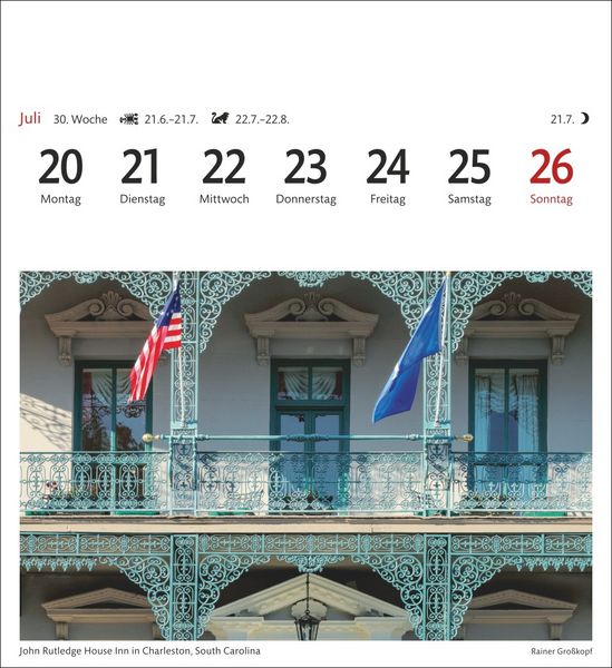 Produktbild: USA Sehnsuchtskalender 2026 - Wochenkalender mit 53 Postkarten