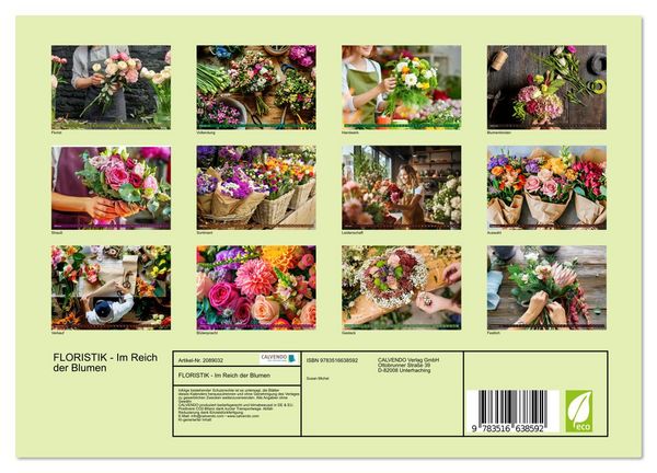 Produktbild: FLORISTIK - Im Reich der Blumen (Wandkalender 2026 DIN A4 quer), CALVENDO Monatskalender