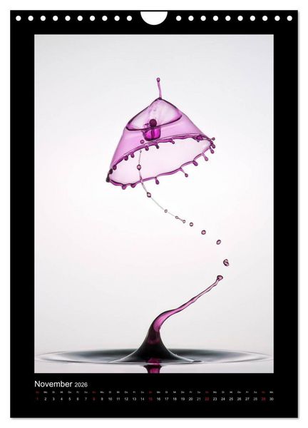 Produktbild: Liquid Art - Wassertropfen in Perfektion (Wandkalender 2026 DIN A4 hoch), CALVENDO Monatskalender