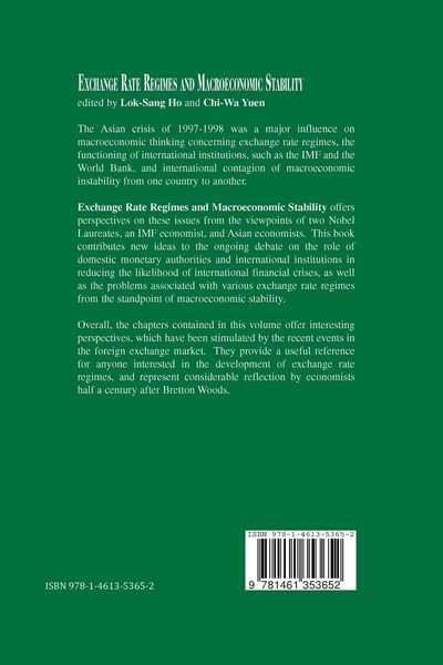 Produktbild: Exchange Rate Regimes and Macroeconomic Stability