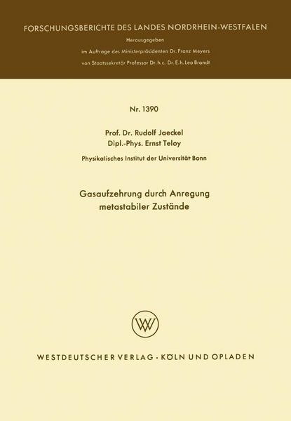 Produktbild: Gasaufzehrung durch Anregung metastabiler Zust&auml;nde