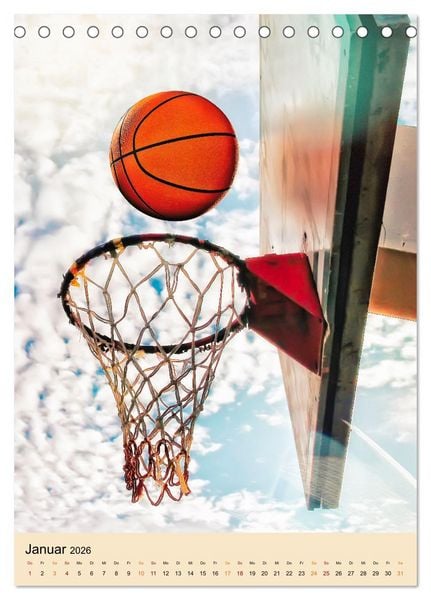 Produktbild: Basketball Fun (Tischkalender 2026 DIN A5 hoch), CALVENDO Monatskalender