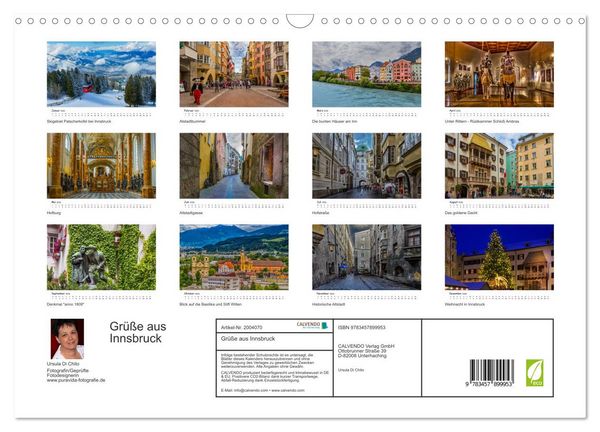 Produktbild: Gr&uuml;&szlig;e aus Innsbruck (Wandkalender 2026 DIN A3 quer), CALVENDO Monatskalender