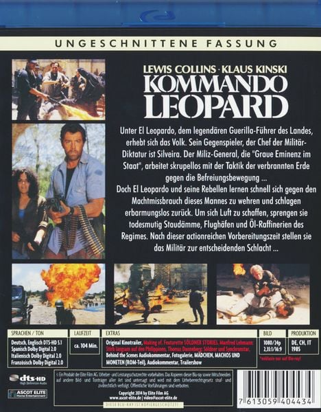 Produktbild: Kommando Leopard - Ungeschnittene Fassung/Cinema Treasures