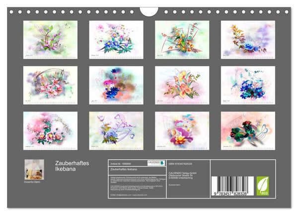 Produktbild: Zauberhaftes Ikebana (Wandkalender 2026 DIN A4 quer), CALVENDO Monatskalender