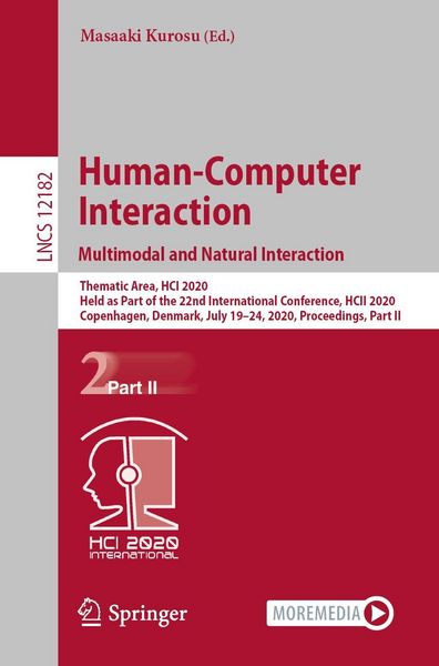 Produktbild: Human-Computer Interaction. Multimodal and Natural Interaction