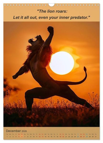 Produktbild: Funny animalistic yoga poses (Wall Calendar 2026 DIN A3 portrait), CALVENDO 12 Month Wall Calendar
