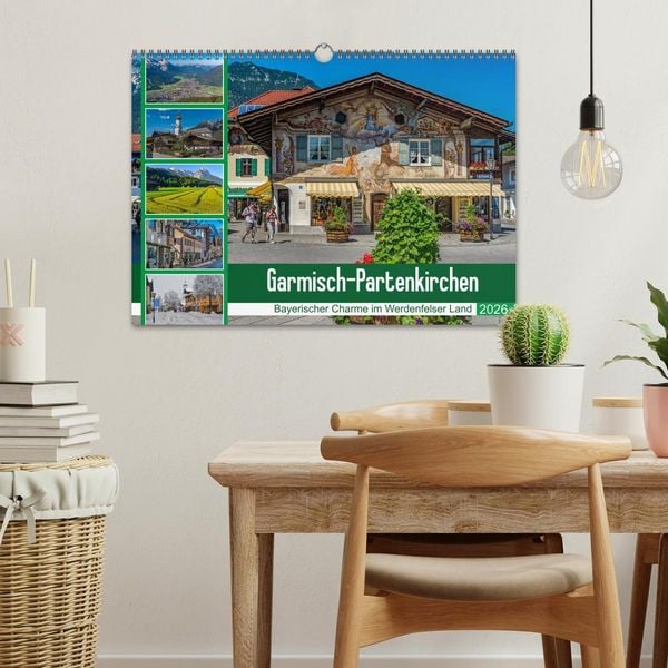 Produktbild: Garmisch-Partenkirchen - Bayerischer Charme im Werdenfelser Land (Wandkalender 2026 DIN A3 quer), CALVENDO Monatskalender