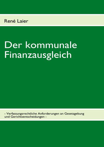 Produktbild: Der kommunale Finanzausgleich