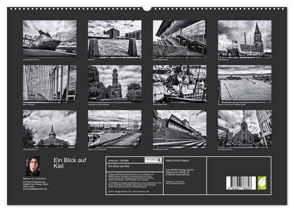 Produktbild: Ein Blick auf Kiel (hochwertiger Premium Wandkalender 2026 DIN A2 quer), Kunstdruck in Hochglanz
