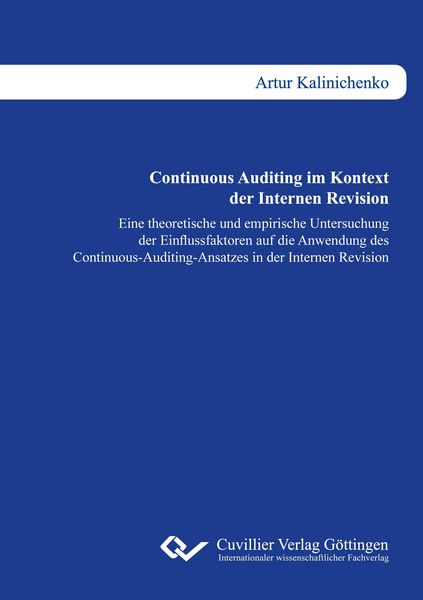 Produktbild: Continuous Auditing im Kontext der Internen Revision