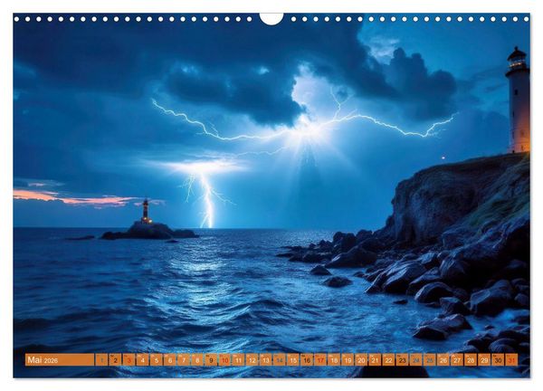 Produktbild: Mega-Blitze (Wandkalender 2026 DIN A3 quer), CALVENDO Monatskalender