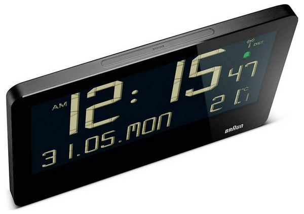 Produktbild: Braun BC14B-DCF Funk Wanduhr 261mm x 173mm Schwarz