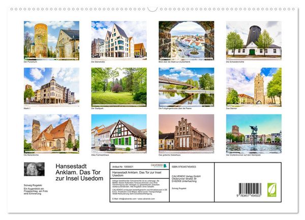 Produktbild: Hansestadt Anklam. Das Tor zur Insel Usedom (hochwertiger Premium Wandkalender 2026 DIN A2 quer), Kunstdruck in Hochglanz