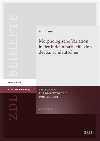 Produktbild: Morphologische Variation in der Indefinitartikelflexion des Z&uuml;richdeutschen