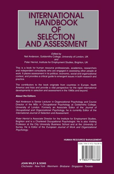 Produktbild: International Hdbk of Selection Assess
