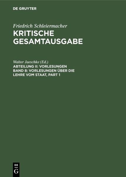 Produktbild: Vorlesungen &uuml;ber die Lehre vom Staat