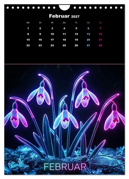 Produktbild: Neon Botanicals - Flora im Lichtrausch (Wandkalender 2027 DIN A4 hoch), CALVENDO Monatskalender