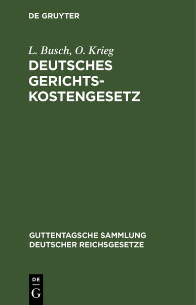 Produktbild: Deutsches Gerichtskostengesetz